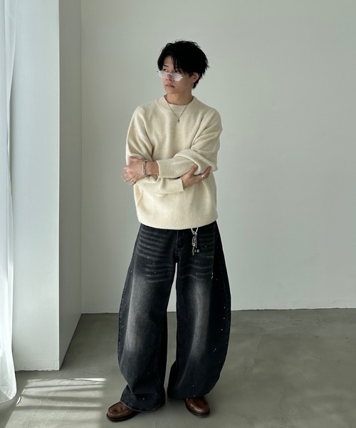 ADAMASTE(アダマスト)の「Soft Touch Crew Neck Knit - ソフトタッチクルーネックニット(ニット/セーター・メンズ・ホワイト/レッド/バーガンディー/ブラウン系その他/ブラック/チャコールグレー/ブルー・SMALL/MEDIUM/LARGE)」の15枚目の写真