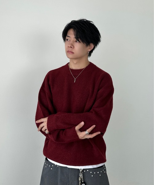 soft touch crew neck knit - ソフトタッチクルーネックニット（ニット