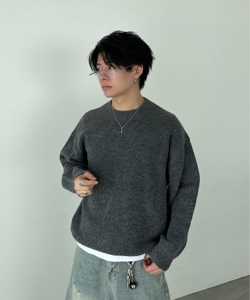 ADAMASTE(アダマスト)の「Soft Touch Crew Neck Knit - ソフトタッチクルーネックニット(ニット/セーター・メンズ・ホワイト/レッド/バーガンディー/ブラウン系その他/ブラック/チャコールグレー/ブルー・SMALL/MEDIUM/LARGE)」の19枚目の写真