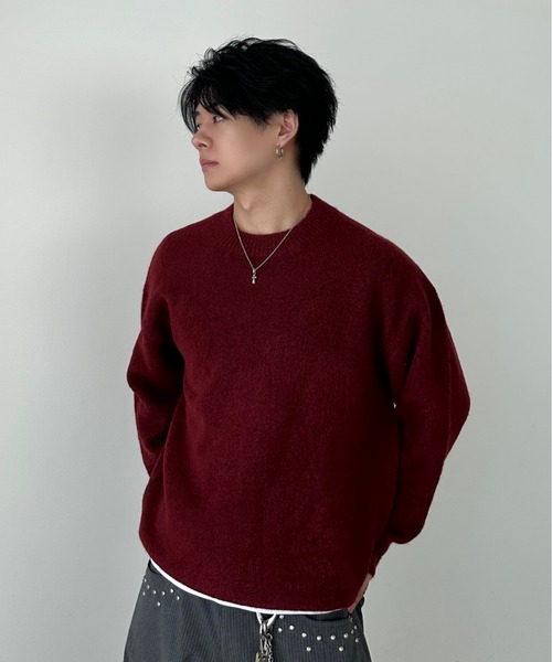 soft touch crew neck knit - ソフトタッチクルーネックニット（ニット