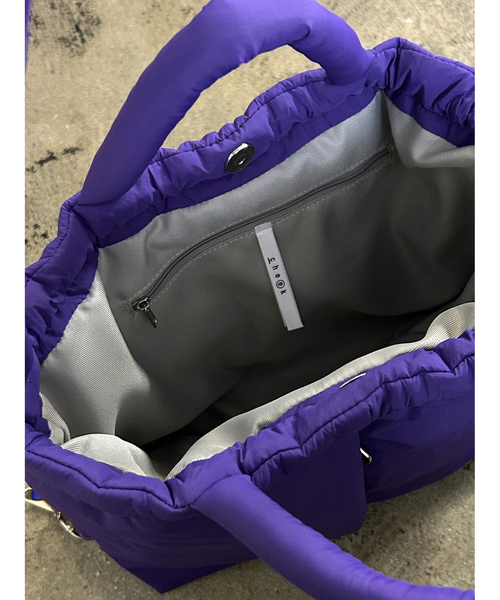 cheek（BAG）（チーク）の「【cheek】puff kinchaku 2WAY tote 巾着 ナイロン ショルダーバッグ（ショルダーバッグ・レディース・パープル/ブラック/グレー/カーキ・フリー）」の22枚目の写真