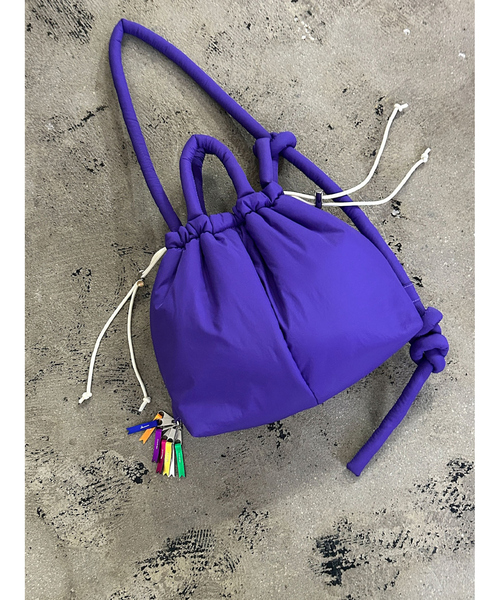 cheek】puff kinchaku 2WAY tote 巾着 ナイロン ショルダーバッグ