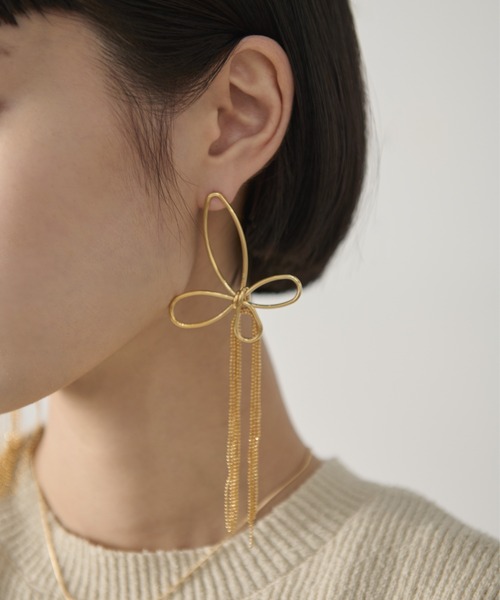 AIC.（エーアイシー）の「フラワーチェーンフリンジピアス（ピアス（両耳用）・レディース・ゴールド/シルバー・FREE）」の15枚目の写真