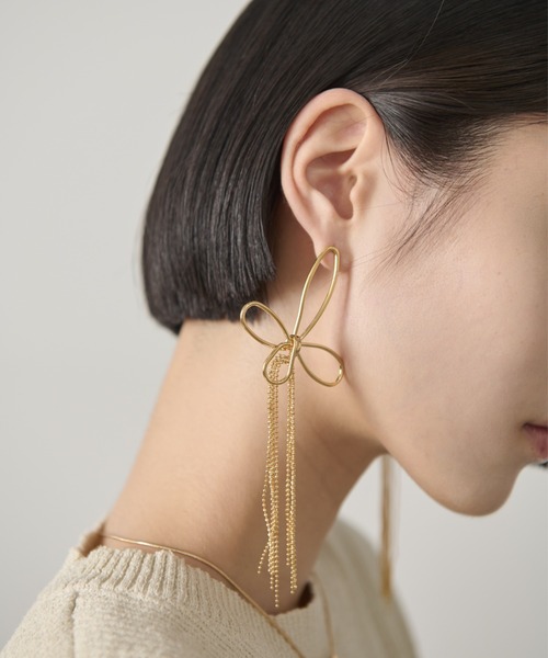 AIC.（エーアイシー）の「フラワーチェーンフリンジピアス（ピアス（両耳用）・レディース・ゴールド/シルバー・FREE）」の19枚目の写真