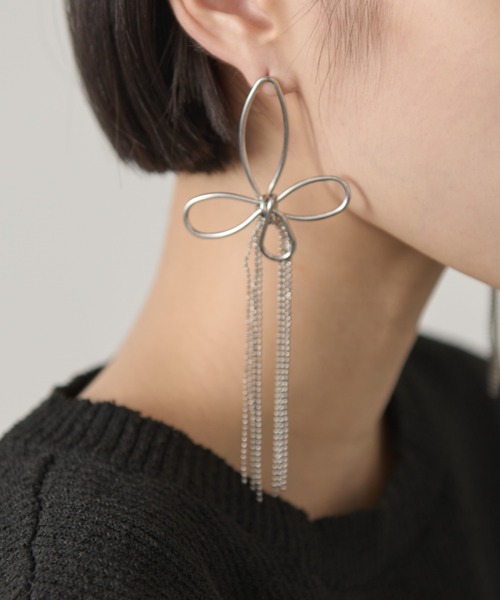 AIC.（エーアイシー）の「フラワーチェーンフリンジピアス（ピアス（両耳用）・レディース・ゴールド/シルバー・FREE）」の9枚目の写真