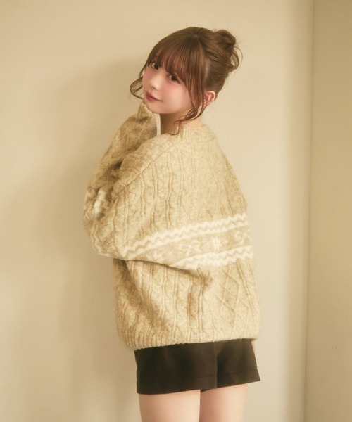 ノルディックリボンニット（ニット/セーター）｜TITTY&CO.（ティティー