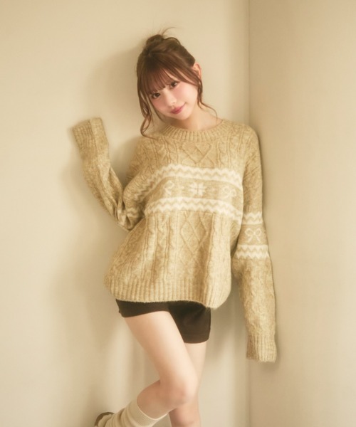 セール】ノルディックリボンニット（ニット/セーター）｜TITTY&CO