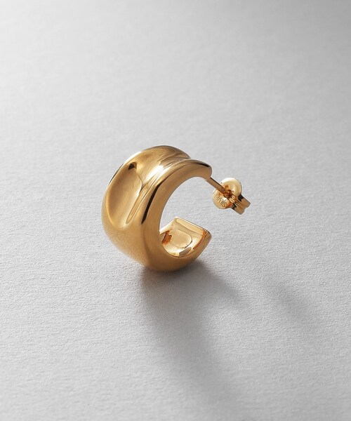 COCOSHNIK ONKITSCH(ココシュニックオンキッチュ)の「シルバー コンケイブピアス GP(ピアス(両耳用)・レディース・ゴールド・00)」の6枚目の写真