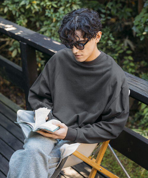 セール】Firsthand/ファーストハンド 配色 リラックスフィット クルー