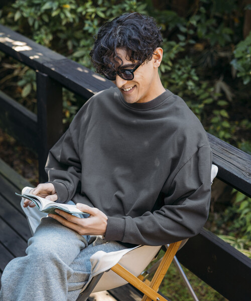 セール】Firsthand/ファーストハンド 配色 リラックスフィット クルー