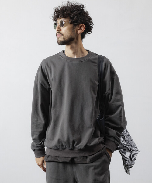 セール】Firsthand/ファーストハンド 配色 リラックスフィット クルー