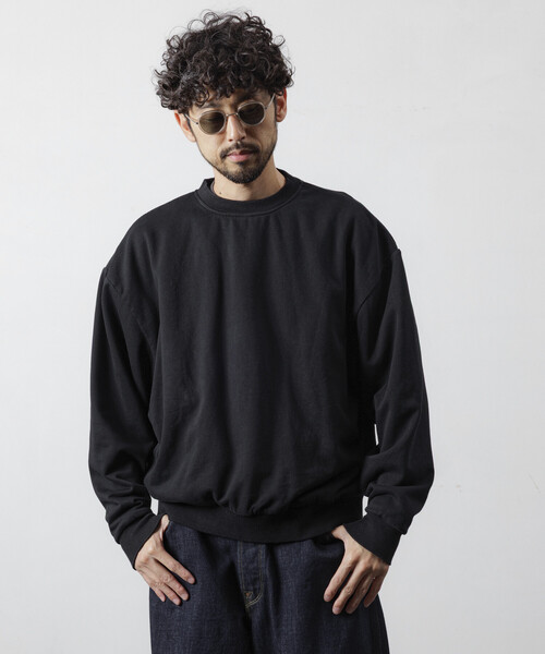 Firsthand(ファーストハンド)の「Firsthand/ファーストハンド 配色 リラックスフィット クルーネックスウェット / ダブルフェイス(スウェット・メンズ・グレー/チャコールグレー/ブラック・M/L)」の17枚目の写真