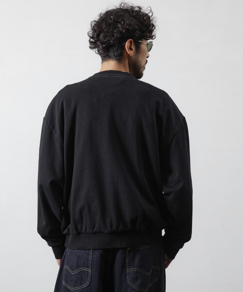 Firsthand(ファーストハンド)の「Firsthand/ファーストハンド 配色 リラックスフィット クルーネックスウェット / ダブルフェイス(スウェット・メンズ・グレー/チャコールグレー/ブラック・M/L)」の19枚目の写真