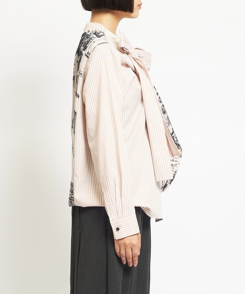 gomme(ゴム)の「中欧プリント ライトドレープブラウス(シャツ/ブラウス・レディース・ブルー/ブラック/ベージュ・MEDIUM)」の21枚目の写真