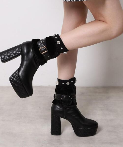 ESPERANZA(エスペランサ)の「【ラク盛り/ショートブーツ】リピーター続出/脚長美脚 1足で8パターン楽しめる!マルチWAYショートブーツ(ブーツ・レディース・アイボリー/ブラック・S/M/L/LL)」の14枚目の写真