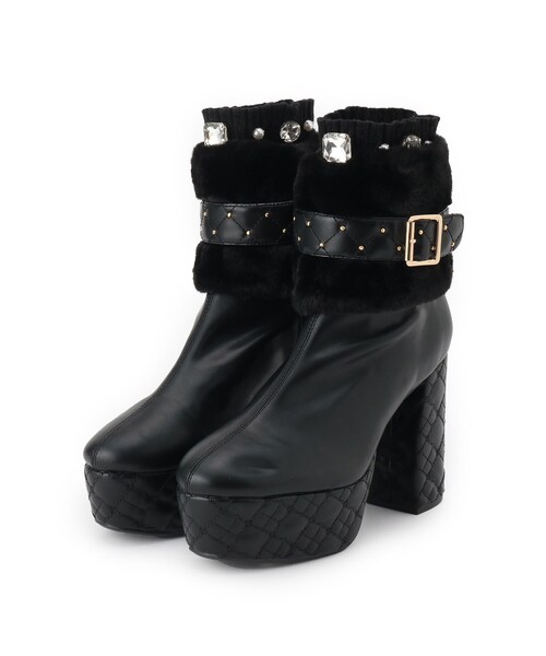 ESPERANZA(エスペランサ)の「【ラク盛り/ショートブーツ】リピーター続出/脚長美脚 1足で8パターン楽しめる!マルチWAYショートブーツ(ブーツ・レディース・アイボリー/ブラック・S/M/L/LL)」の17枚目の写真