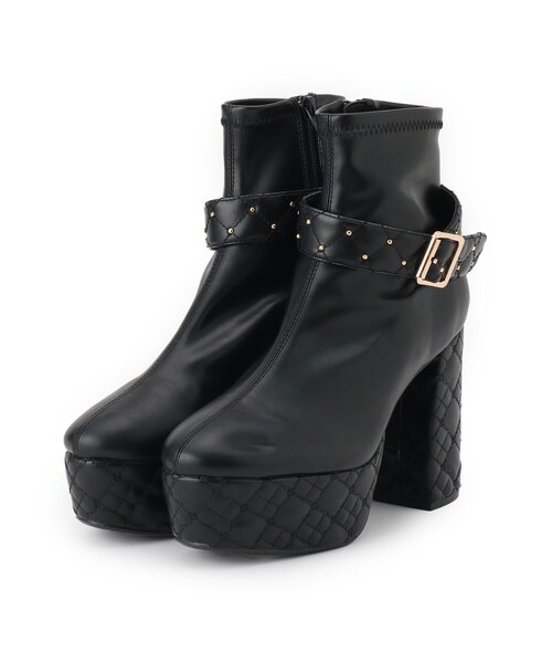 ESPERANZA(エスペランサ)の「【ラク盛り/ショートブーツ】リピーター続出/脚長美脚 1足で8パターン楽しめる!マルチWAYショートブーツ(ブーツ・レディース・アイボリー/ブラック・S/M/L/LL)」の4枚目の写真