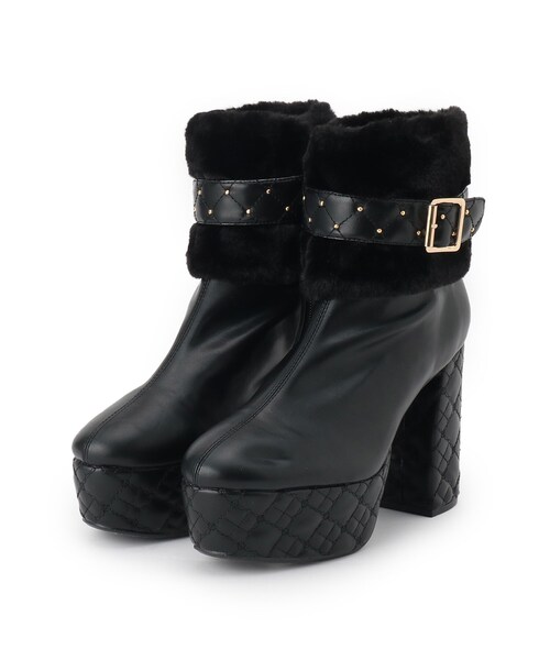 ESPERANZA(エスペランサ)の「【ラク盛り/ショートブーツ】リピーター続出/脚長美脚 1足で8パターン楽しめる!マルチWAYショートブーツ(ブーツ・レディース・アイボリー/ブラック・S/M/L/LL)」の7枚目の写真