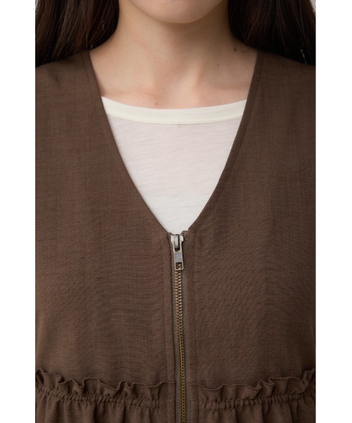 新品未使用AZUL moussy ビスチェ　ジップペプラムサイドドロストベスト 新品未使用AZUL moussy ビスチェ ジップペプラムサイドドロスト