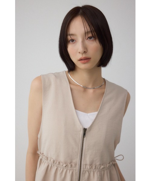 セール】ジップペプラムサイドドロストベスト（ベスト）｜AZUL BY