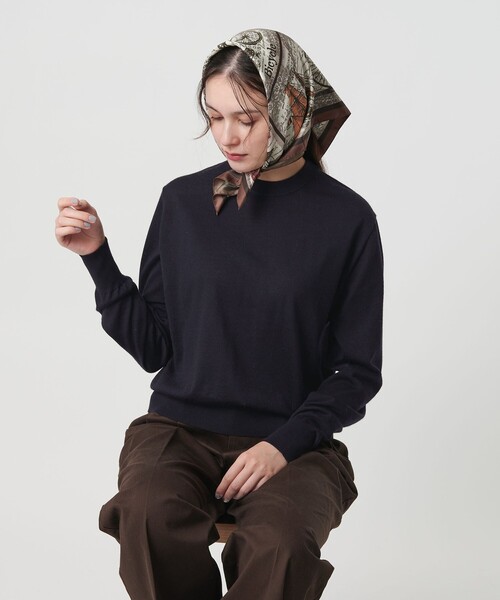 ビューティー＆ユース ユナイテッドアローズ（BEAUTY&YOUTH）/ウールポリエステル ハイゲージクルーネックニット ウォッシャブル セール】ウールポリエステル ハイゲージクルーネックニット