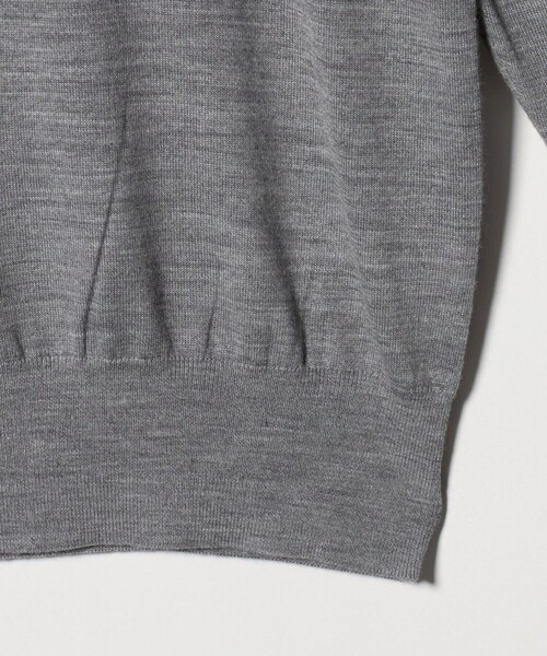 セール】ウールポリエステル ハイゲージクルーネックニット