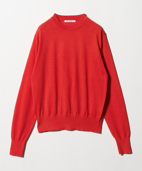 セール】ウールポリエステル ハイゲージクルーネックニット