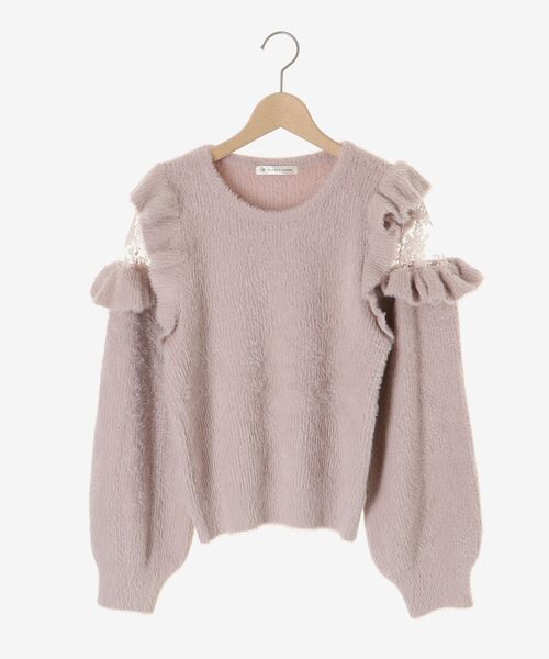 MAJESTIC LEGON（マジェスティックレゴン）の「Ladyフリルシャギーニット（ニット/セーター・レディース・ライトグレー/ベージュ/ピンク/ブルー/アイボリー/ライトピンク・MEDIUM）」の17枚目の写真