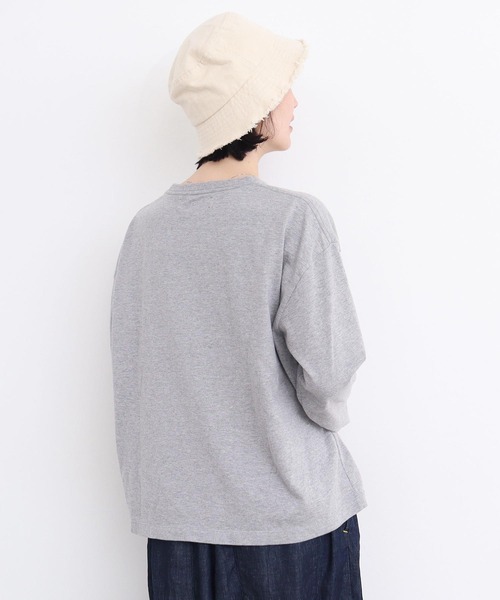 l'atelier du savon（アトリエドサボン）の「おさかな定食　プリントロンT（Tシャツ/カットソー・レディース・オフホワイト/グレー・FREE）」の12枚目の写真