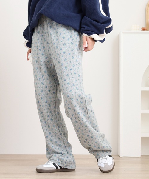JEMORGAN(ジェーイーモーガン)の「JEMORGAN 花柄ガーゼ裏毛パンツ(スウェットパンツ・レディース・アイボリー系2/グレー系/アイボリー系3/アイボリー系1・FREE)」の10枚目の写真