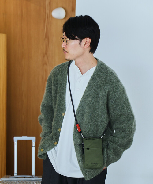 Topologie(トポロジー)の「Topologie/トポロジー Phone Sacoche フォンサコッシュ 【バッグ単体】(ショルダーバッグ・メンズ・ブラック/オリーブ・ONE SIZE)」の11枚目の写真