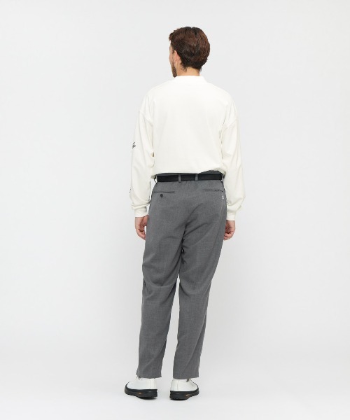 penguin BY MUNSINGWEAR（ペンギン バイ マンシングウェア）の「【STYLE M1A-2】STRETCH WOOL　２タックウールパンツ ゴルフウェア（スラックス・メンズ・グレー・M/L/XL）」の8枚目の写真