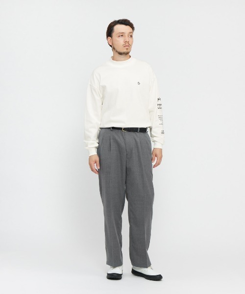 penguin BY MUNSINGWEAR（ペンギン バイ マンシングウェア）の「【STYLE M1A-2】STRETCH WOOL　２タックウールパンツ ゴルフウェア（スラックス・メンズ・グレー・M/L/XL）」の9枚目の写真