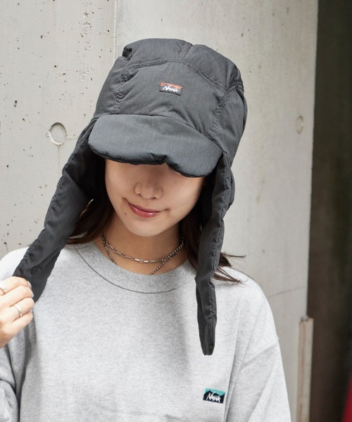 NANGA(ナンガ)の「NANGA/ナンガHINOC RIPSTOP DOWN EAR FLAP CAP キャップ(キャップ・メンズ・ライトブルー/ベージュ/カーキ/ブラック・FREE)」の12枚目の写真