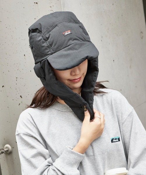 NANGA(ナンガ)の「NANGA/ナンガHINOC RIPSTOP DOWN EAR FLAP CAP キャップ(キャップ・メンズ・ライトブルー/ベージュ/カーキ/ブラック・FREE)」の14枚目の写真