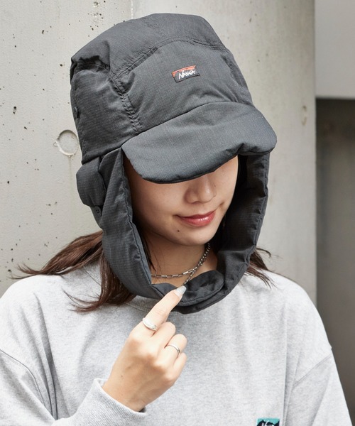 NANGA(ナンガ)の「NANGA/ナンガHINOC RIPSTOP DOWN EAR FLAP CAP キャップ(キャップ・メンズ・ライトブルー/ベージュ/カーキ/ブラック・FREE)」の13枚目の写真