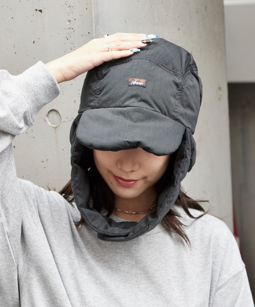 NANGA(ナンガ)の「NANGA/ナンガHINOC RIPSTOP DOWN EAR FLAP CAP キャップ(キャップ・メンズ・ライトブルー/ベージュ/カーキ/ブラック・FREE)」の16枚目の写真