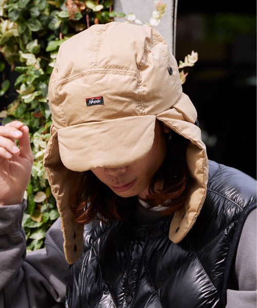 NANGA(ナンガ)の「NANGA/ナンガHINOC RIPSTOP DOWN EAR FLAP CAP キャップ(キャップ・メンズ・ライトブルー/ベージュ/カーキ/ブラック・FREE)」の21枚目の写真