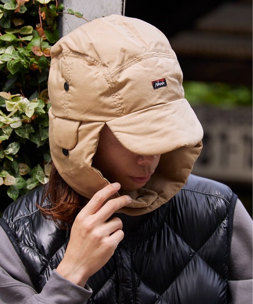 NANGA(ナンガ)の「NANGA/ナンガHINOC RIPSTOP DOWN EAR FLAP CAP キャップ(キャップ・メンズ・ライトブルー/ベージュ/カーキ/ブラック・FREE)」の22枚目の写真