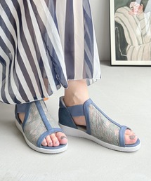 LUGG NAGG（ラグナグ）の「【清涼】シアーレースウェッジサンダル【屈曲】（サンダル）」