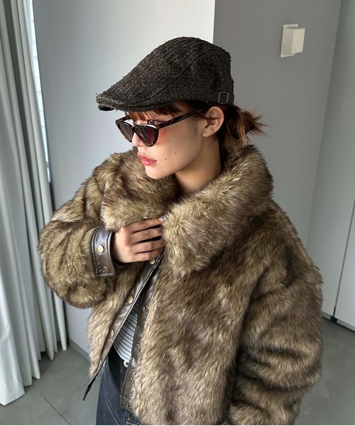 レオパード柄ハンチング（ハンチング/ベレー帽）｜sedacle girl