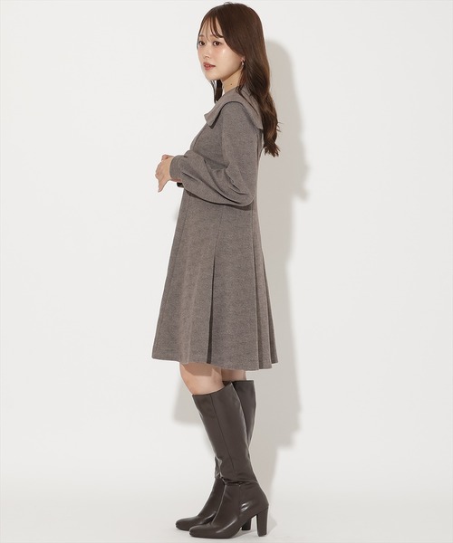 AND COUTURE（アンドクチュール）の「センターZIPミニワンピース（ワンピース・レディース・ブラウン/チャコールグレー/ブラック/ダークブラウン・FREE）」の10枚目の写真