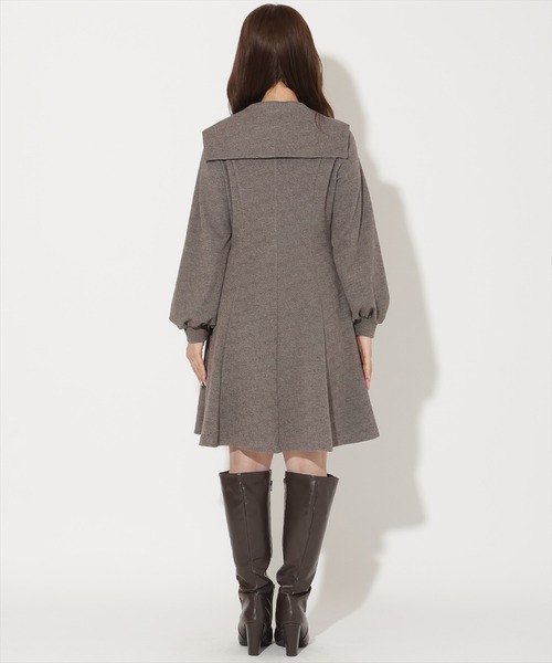 AND COUTURE（アンドクチュール）の「センターZIPミニワンピース（ワンピース・レディース・ブラウン/チャコールグレー/ブラック/ダークブラウン・FREE）」の9枚目の写真
