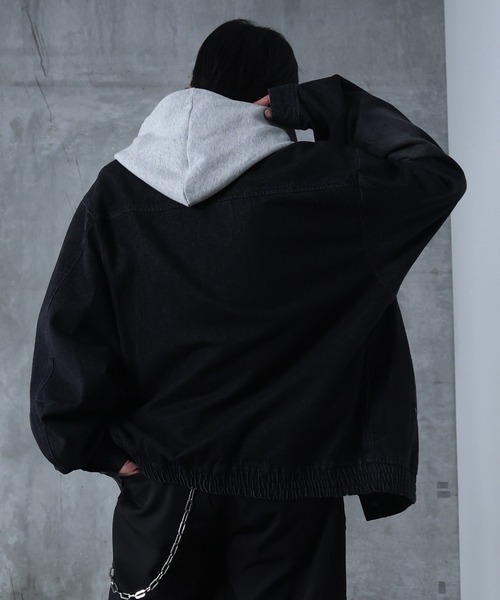 Confirm(コンファーム)の「AW ダブルポケット スタッズ リベット フルジップパーカー ビッグシルエット メンズ レディース ユニセックス 【Confirm】(パーカー・メンズ・ネイビー/杢グレー/ブラック・M/L)」の7枚目の写真