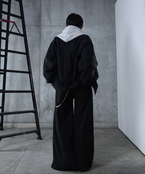 Confirm(コンファーム)の「AW ダブルポケット スタッズ リベット フルジップパーカー ビッグシルエット メンズ レディース ユニセックス 【Confirm】(パーカー・メンズ・ネイビー/杢グレー/ブラック・M/L)」の11枚目の写真