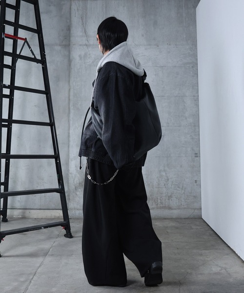 Confirm(コンファーム)の「AW ダブルポケット スタッズ リベット フルジップパーカー ビッグシルエット メンズ レディース ユニセックス 【Confirm】(パーカー・メンズ・ネイビー/杢グレー/ブラック・M/L)」の13枚目の写真