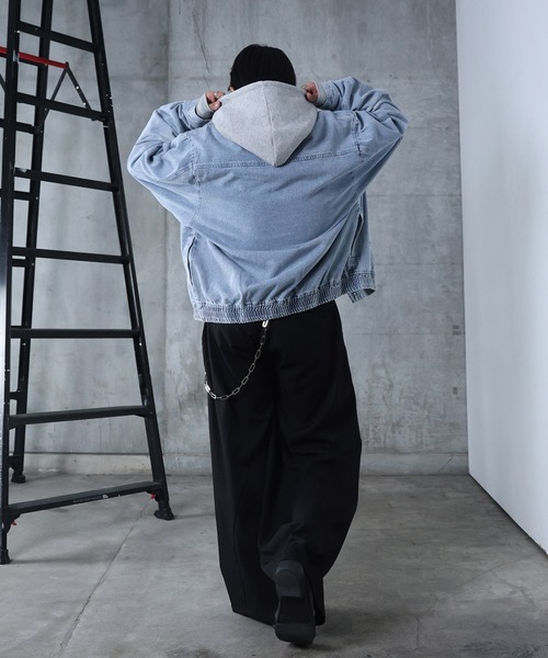 Confirm(コンファーム)の「AW ダブルポケット スタッズ リベット フルジップパーカー ビッグシルエット メンズ レディース ユニセックス 【Confirm】(パーカー・メンズ・ネイビー/杢グレー/ブラック・M/L)」の16枚目の写真