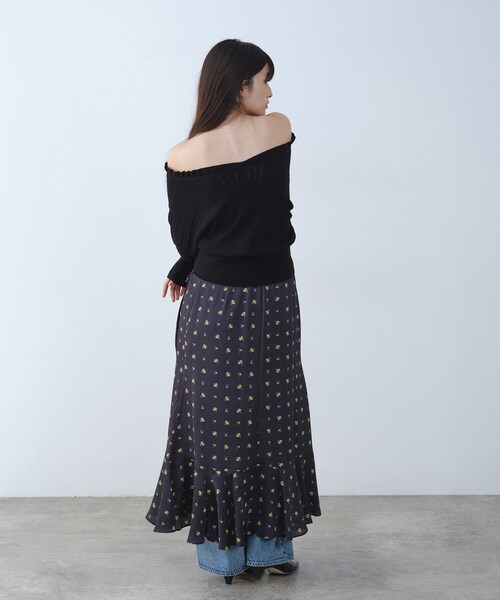 CODE A（コードエー）の「frill design knit（ニット/セーター・レディース・ブラック/ホワイト/ダークブラウン・00）」の10枚目の写真