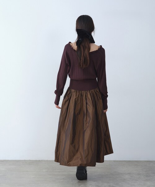 CODE A（コードエー）の「frill design knit（ニット/セーター・レディース・ブラック/ホワイト/ダークブラウン・00）」の13枚目の写真