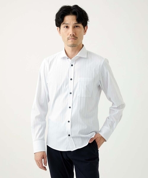 ON OFF対応】ホワイトドビーシャツ（シャツ/ブラウス）｜MK MICHEL